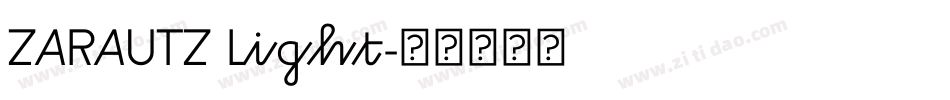 ZARAUTZ Light字体转换